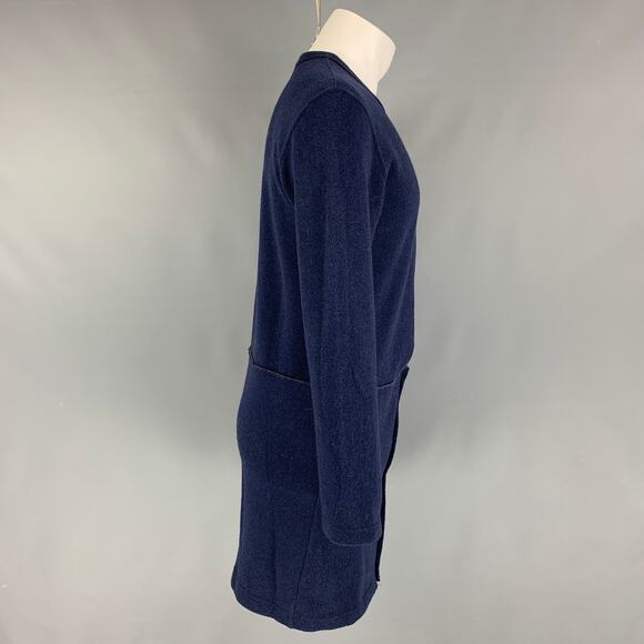 COMME des GARCONS Size M Navy Solid Wool Blend Pullover - Picture 2 of 7